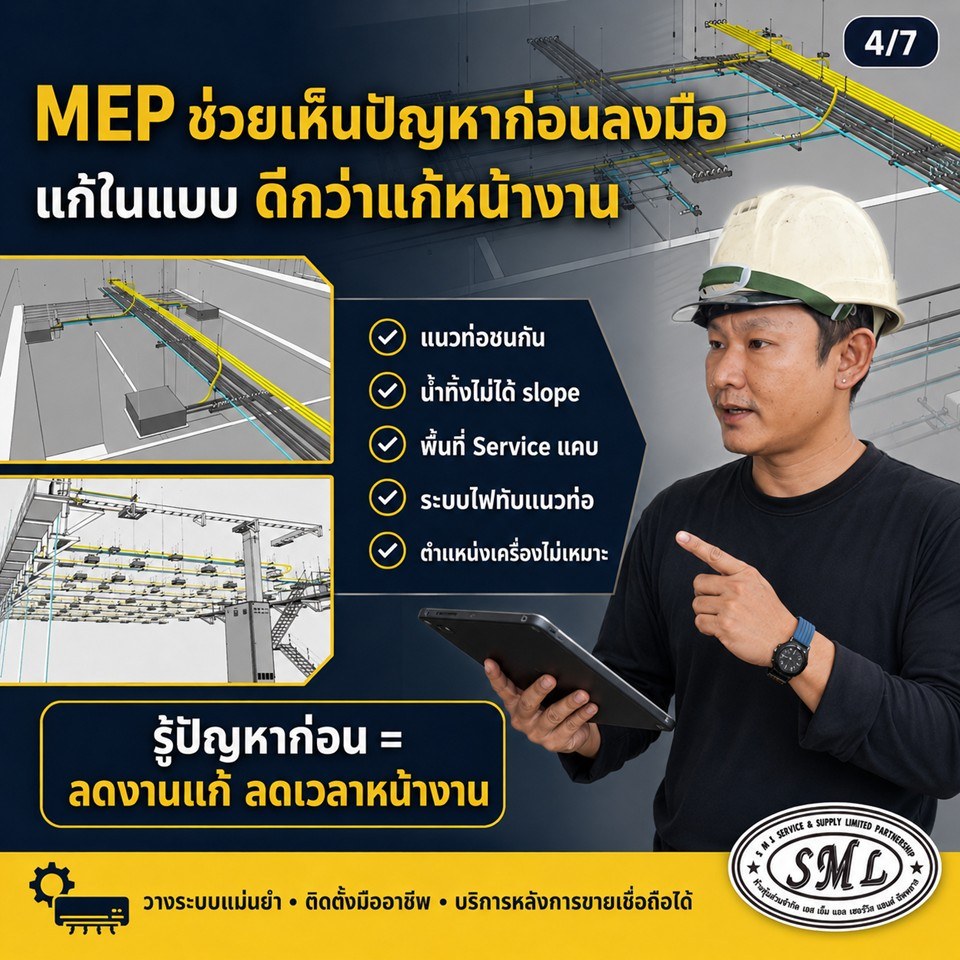 ประโยชน์ของการทำ MEP ระบบแอร์ก่อนติดตั้ง ภาพที่ 6